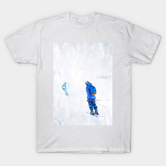 Skiers Mount Perisher. For ski lovers. T-Shirt by ColortrixArt